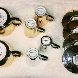 🧜‍♀️Starbucks 10 Pc. Silver+Gold Holiday Bundle
